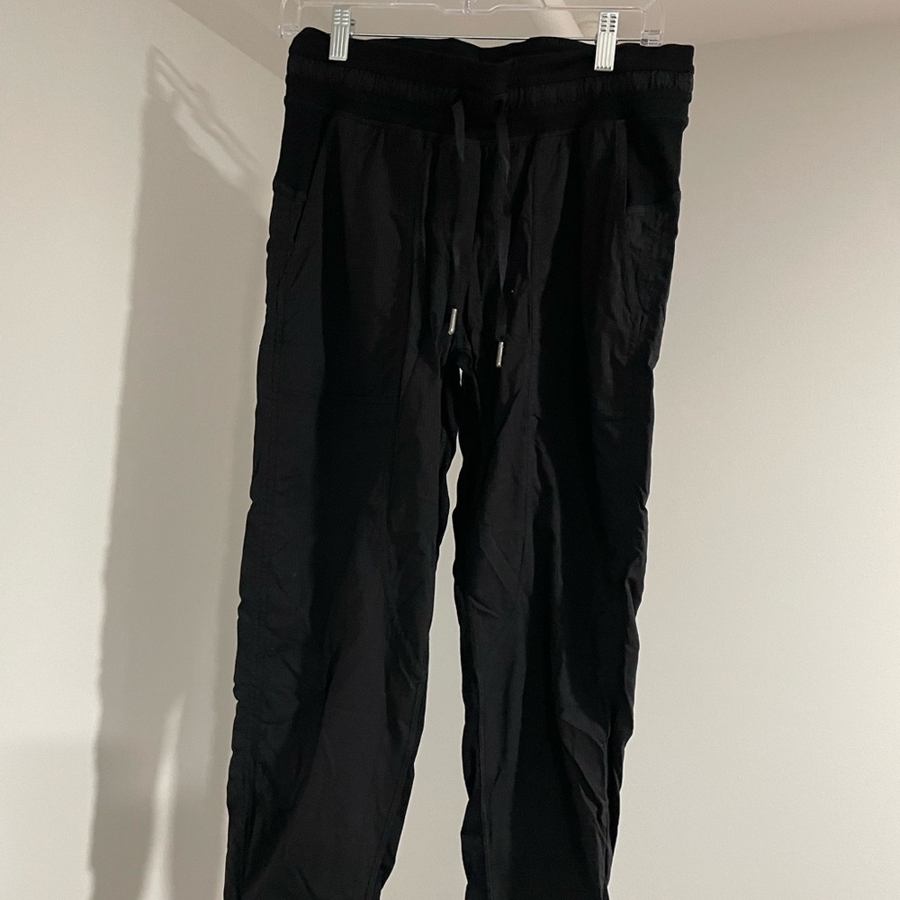 Black Jogger Sweatpants with Drawstring Waist